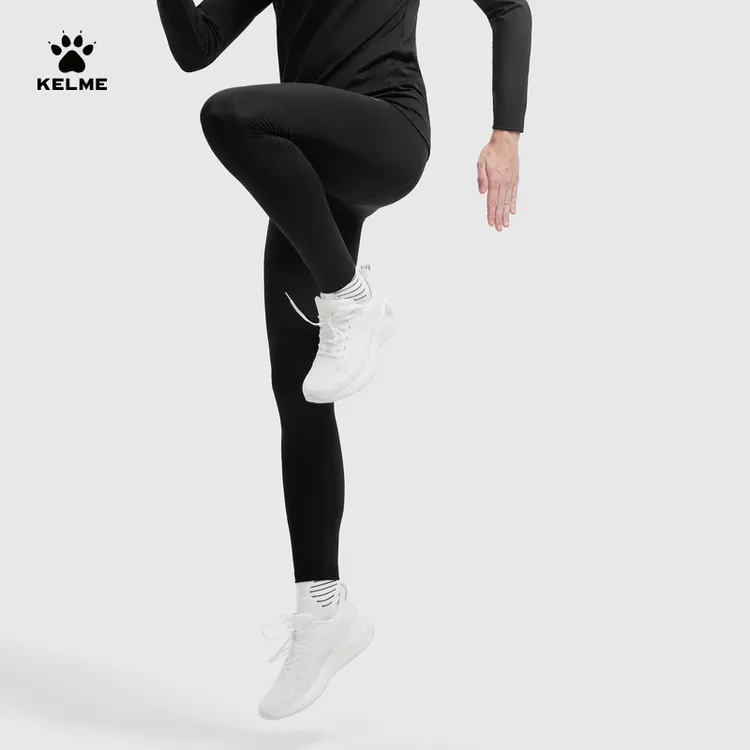 【清仓款薄款打底裤】卡尔美官方旗舰店男紧身裤户外弹力训练长裤