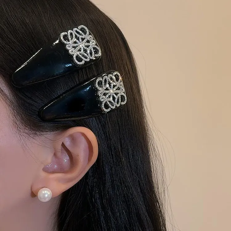 【一对装】清冷发饰水钻甜酷发夹侧边刘海夹子时尚发卡女