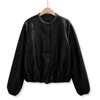 简约设计女士圆领绵羊皮皮衣1552-341-3218