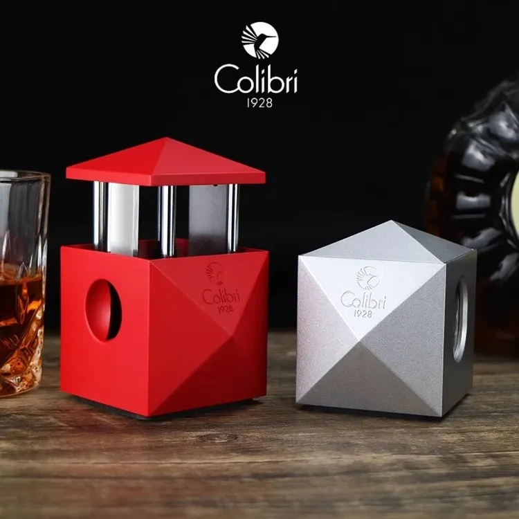 美国COLIBRI科乐比雪茄剪台式断头台雪茄剪刀V形平口二合一剪烟器