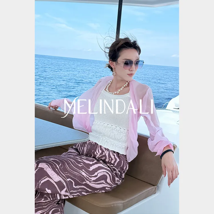 Melinda Li【水光防晒】铜氨丝呼吸感百搭多变系带长袖轻薄防晒衬衫