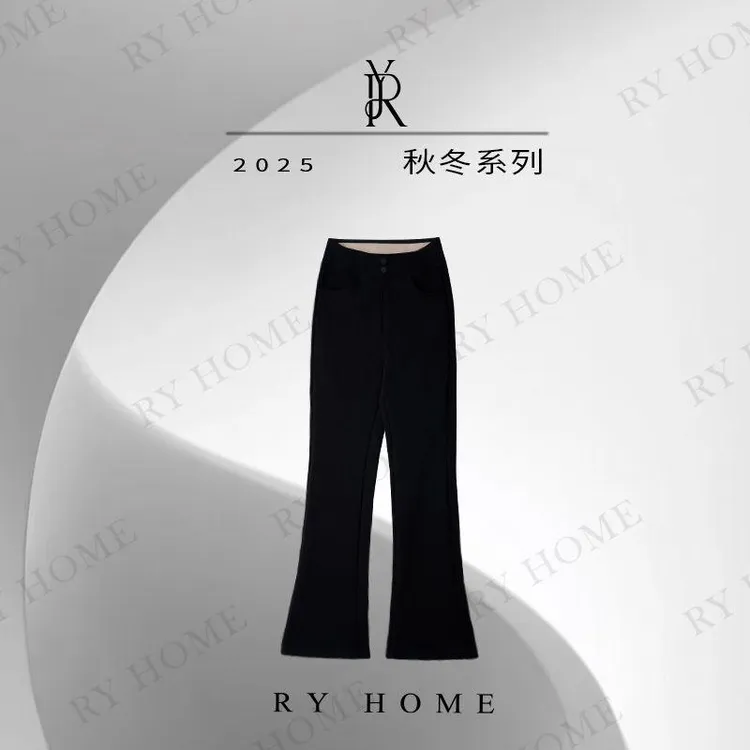【容雨RYHOME】90鹅绒高级修身时尚微喇鹅绒裤253K2883