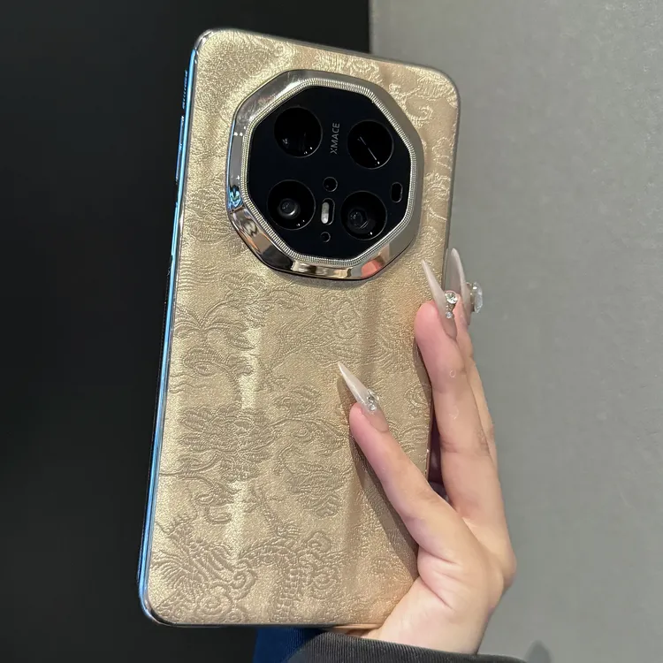 适用华为mate70rs非凡大师手机壳新款国风蜀锦纹磨砂防摔保护套