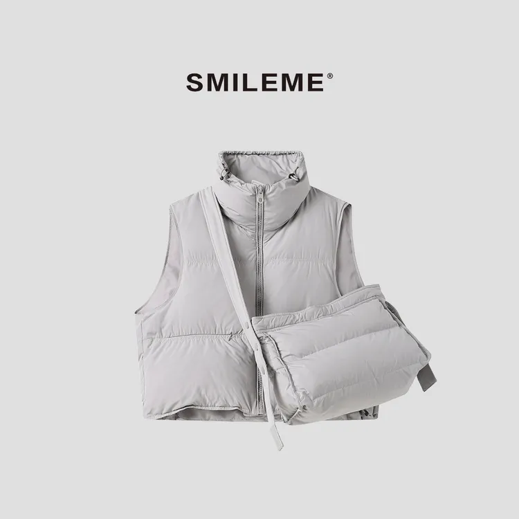 3-SMILEME【华灯初上】时尚耐脏情侣休闲百搭羽绒服外套R5468006