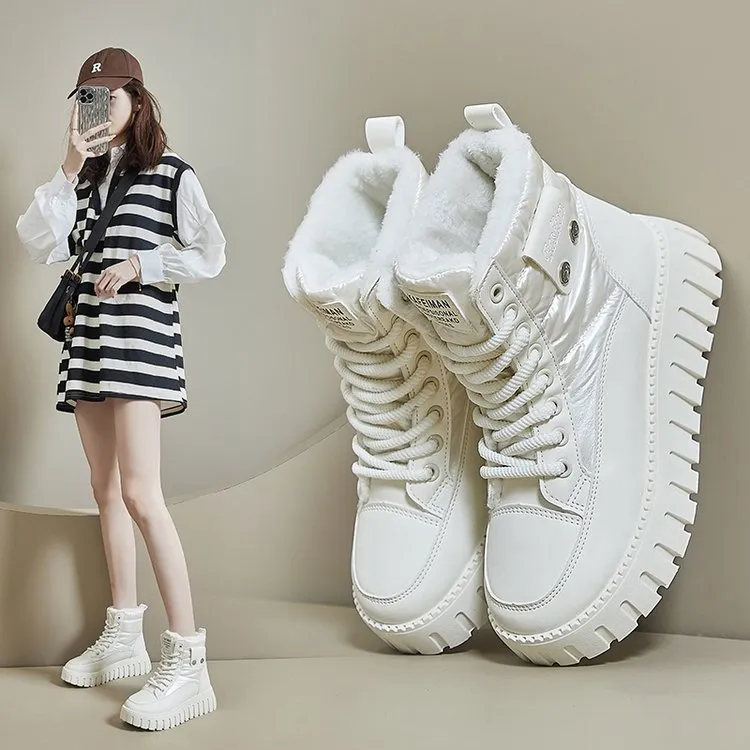 【芳芳推荐】双十一惊喜高帮短筒中帮圆头中筒厚款保暖雪地靴