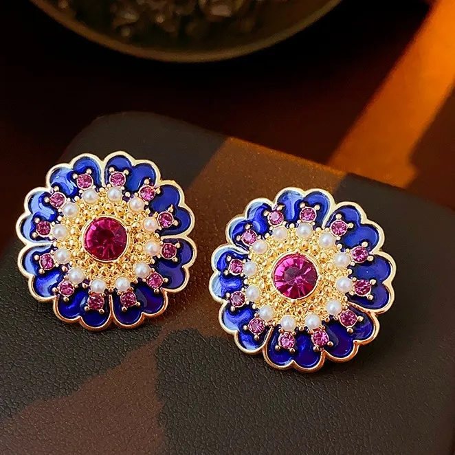 铜合金耳饰 2013 时尚百搭款紫来耳环耳饰