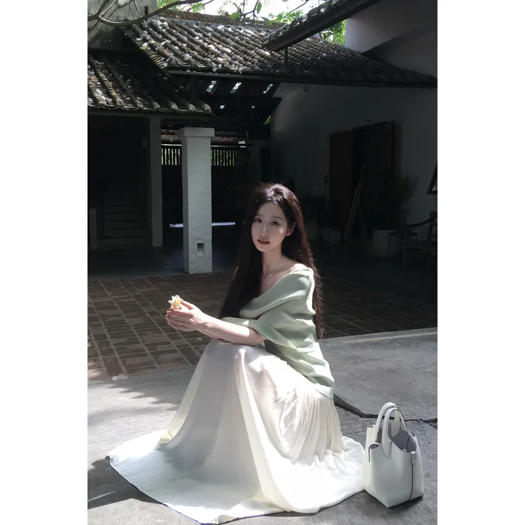 W51【流光微醺】夏季新款温柔甜美风气质通勤百搭裙子半身裙显瘦