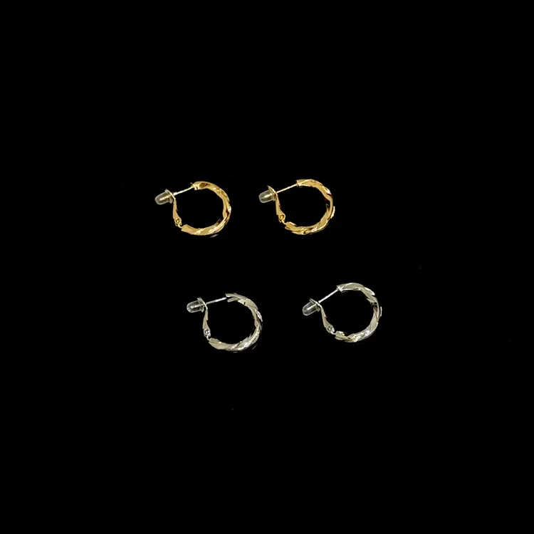 铜合金耳饰 金小金自制女装 耳环DYX317韩版简约圈圈耳扣耳饰女士