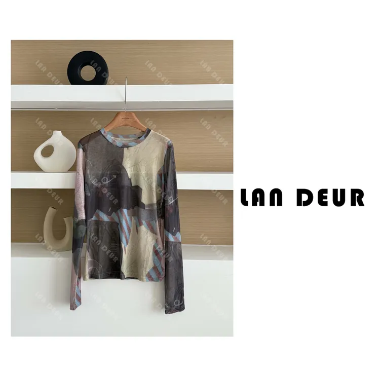 JIUJIU【冷萃茉莉】T恤设计感时髦气质艺术感拼色小众薄款