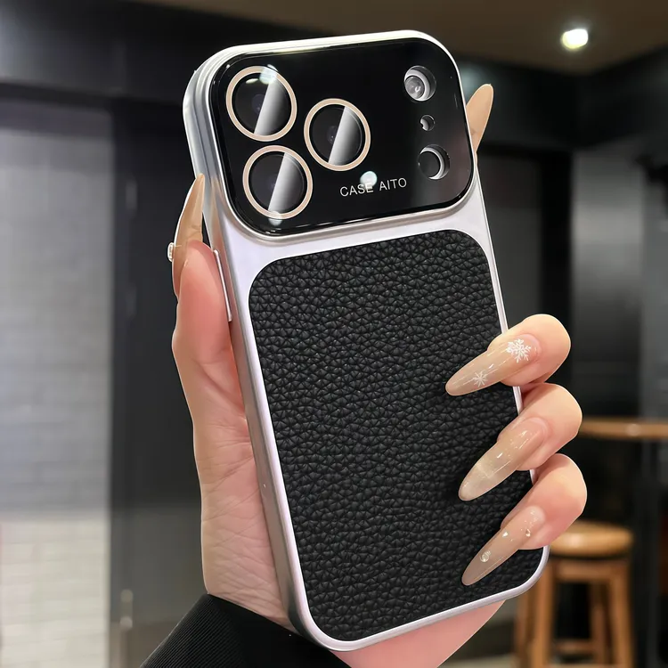 高端皮纹适用苹果17Pro手机壳镜头膜iPhone16promax全包15p防摔14