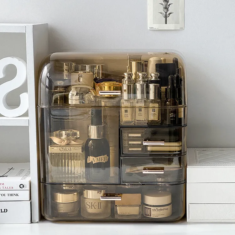 【唯兮】化妆品收纳盒高级感口红护肤品置物架抽屉式防尘桌面化妆箱