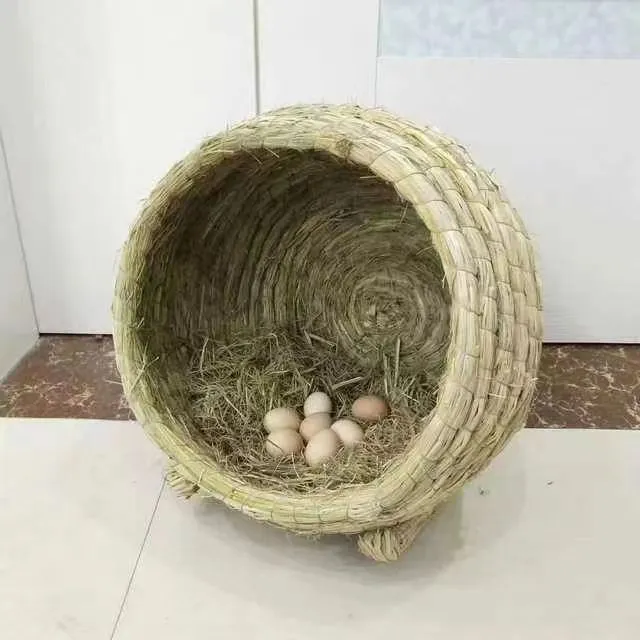 特大号手工编织草编母鸡下蛋窝防侧翻保暖实用