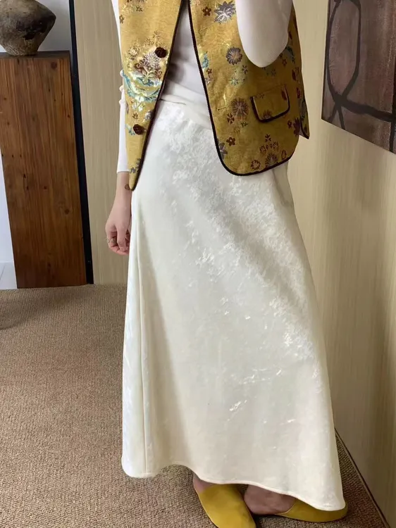 【加绒加厚】秋冬季中长款高腰丝绒包臀半身裙百搭半裙女a字鱼尾裙