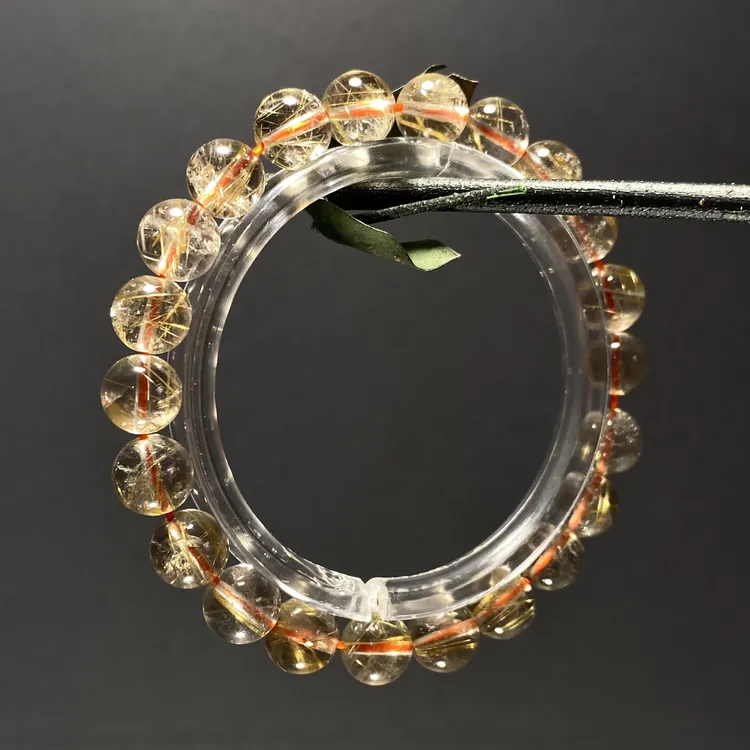 【巨伶石】金发晶单圈手串