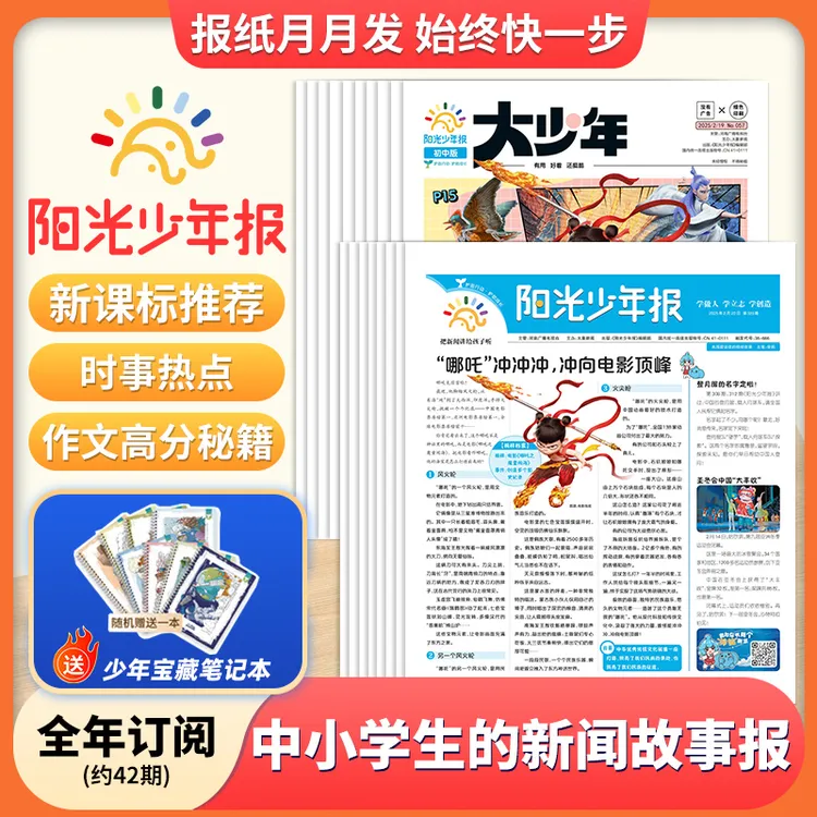 阳光少年报/大少年报纸 全年订阅中小学新课标必读大语文新闻报