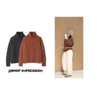 【立领夹花开衫】JJSHOP IMPRESSION秋冬全羊毛立领开衫毛衣针织衫