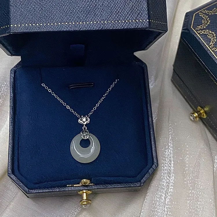 坠链均足银 999足银平安扣项链新中式轻奢小众高级女生生日礼物