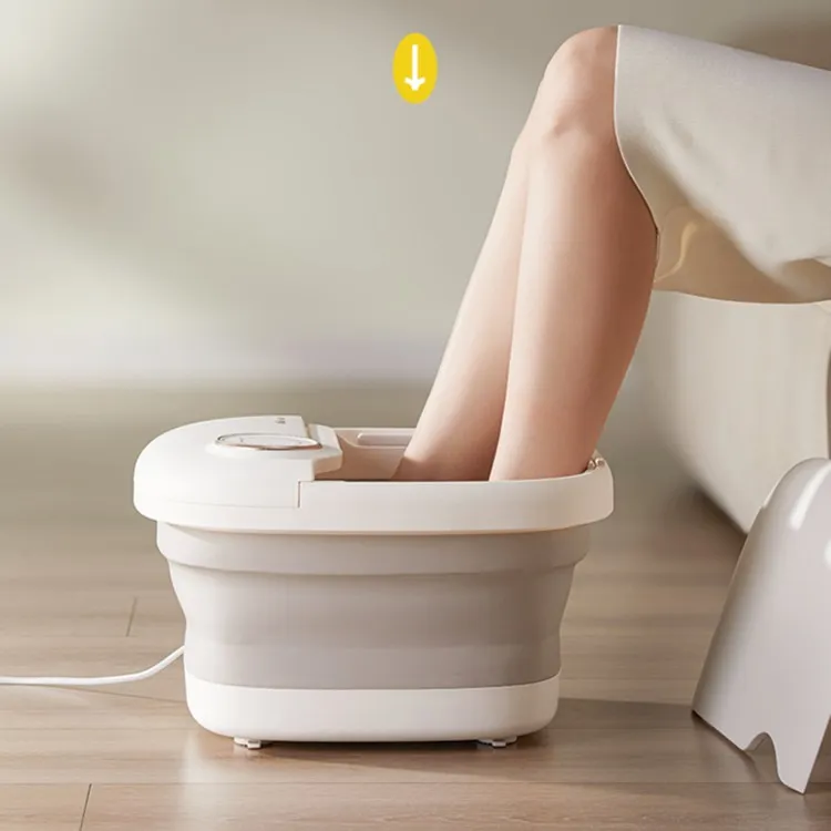 小熊家用暖足智能恒温折叠足浴盆按摩泡脚桶放松送礼