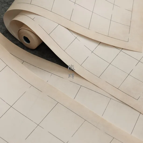 徽牌白玥六尺条微喷作品纸偏熟宣纸墨水手绘断续格子投展纸拼接纸