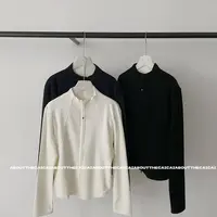 CAICAI双面绒立领保暖卫衣女秋冬加厚韩系简约高级感休闲百搭上衣