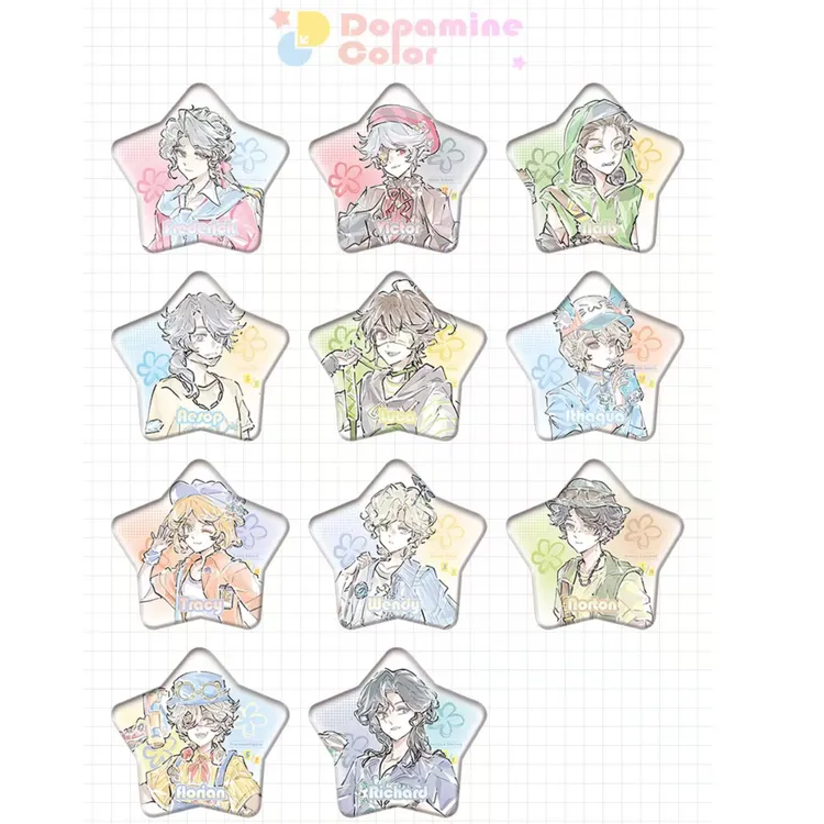 （拆盒）同人周边企划系列拍立得五角星吧唧盲盒代拆