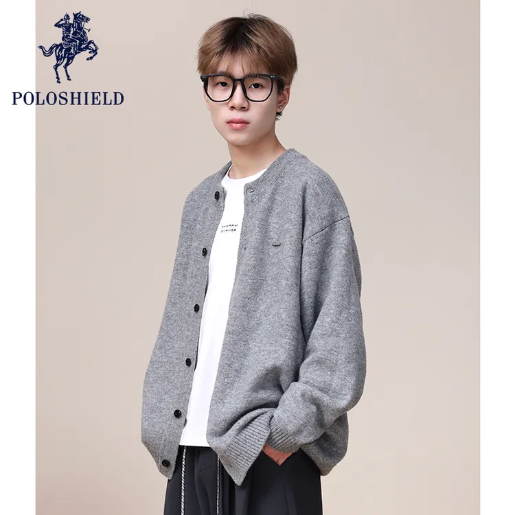 POLOSHIELD男士早秋针织开衫外套男款男女生情侣款