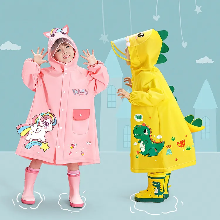 儿童雨衣女童男童女孩幼儿园小孩小学生小童宝宝书包位雨披