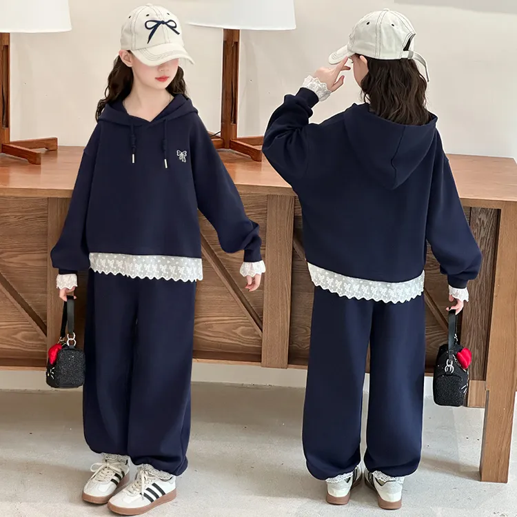 简约潮牌店铺儿童服装2025年新款衣服女童装秋装套装6-12岁高级感