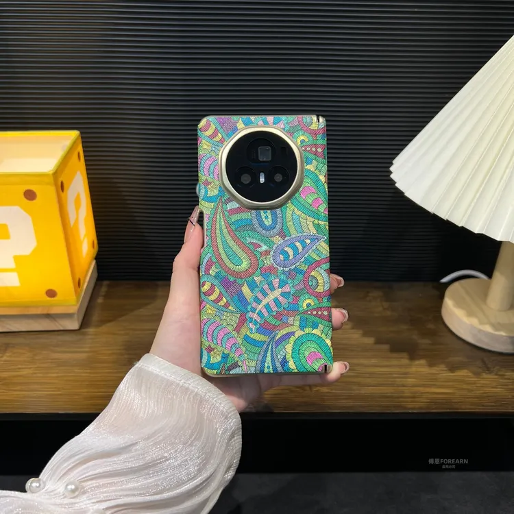 适用于荣耀magicv3手机壳v3折叠屏超薄双中轴后壳保护套轻奢真皮