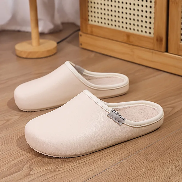 棉拖勃肯鞋女冬季外穿家用防臭棉鞋厚底情侣加绒拖鞋包头棉拖男士