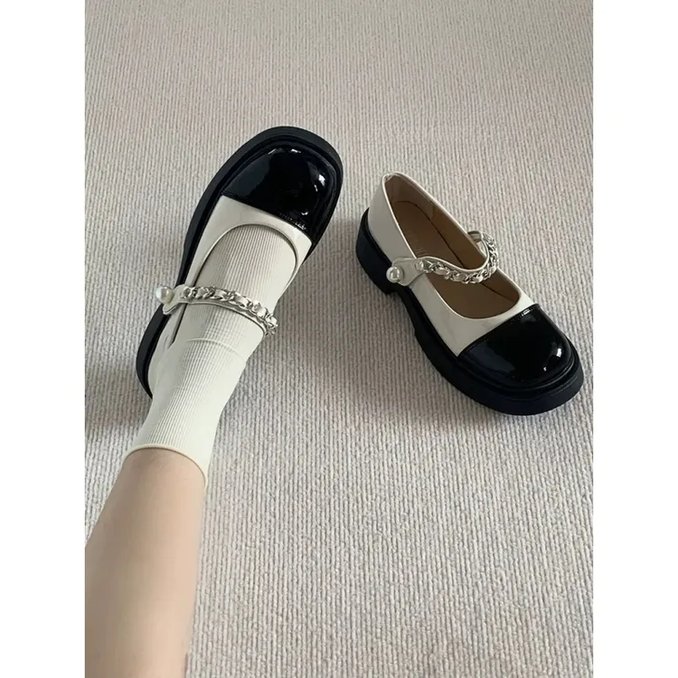 超爱!小香玛丽珍鞋浅口小皮鞋厚底小个子百搭不累脚日常配裙贵气