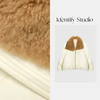  IDENTIFY冬季山羊绒毛领人丝亚麻90鹅绒羽绒服25AWAZX1202007