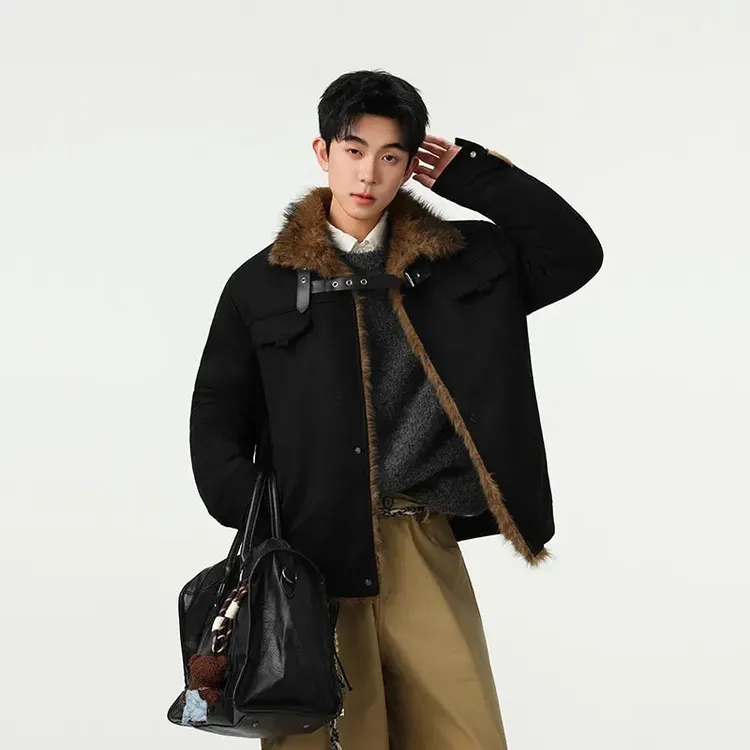 美式复古解构棉衣棉服男款冬季潮牌痞帅宽松座山雕外套