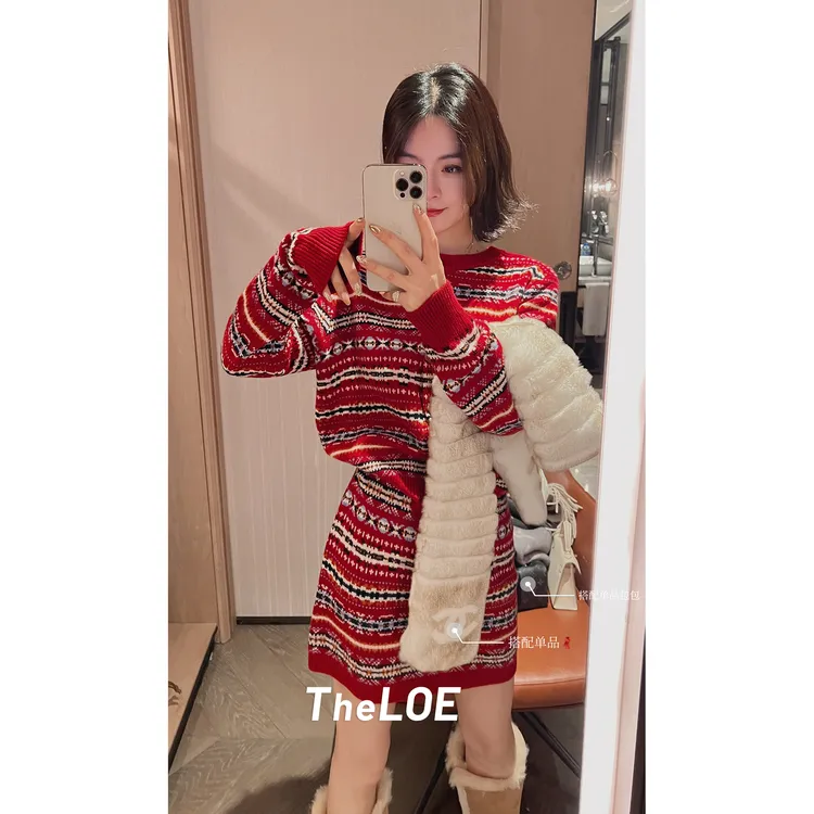 TheLOE/166g克重百分百绵羊毛针织短裙#LE-Q250788