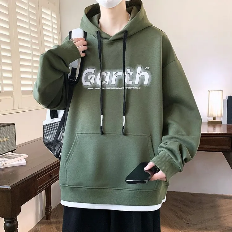 秋季青少年卫衣男装大童2025新款连帽运动外套初高中学生帅气上衣