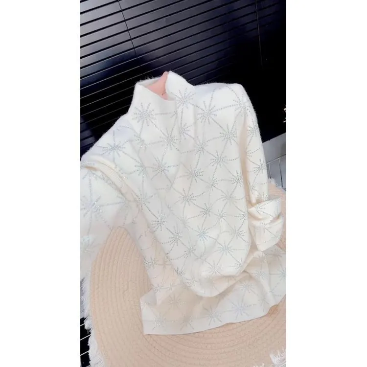 2025女春秋季新品镂空磨毛蕾丝长袖打底衫女内搭立领修身显瘦上衣