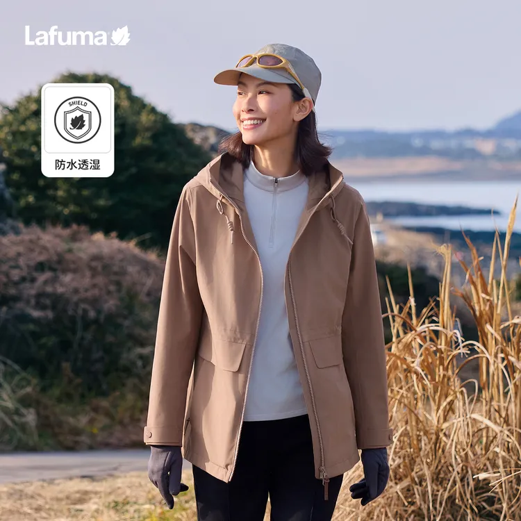 琥珀流光风LAFUMA户外25秋冬连帽防水冲锋衣女夹克外套LFJA5CS60