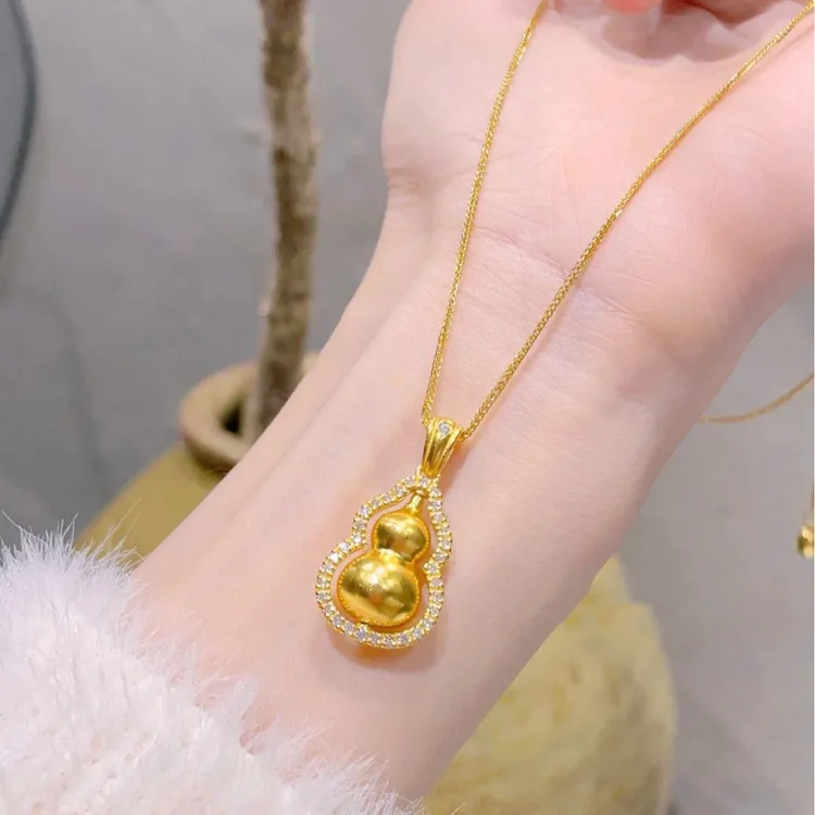 古法手工葫芦吊坠项链女百搭款