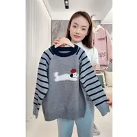 冬季女大童洋气毛衣宽松时尚儿童针织保暖休闲上衣zb6140简约童品
