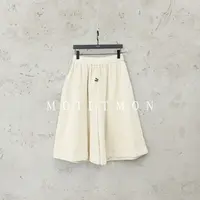 Moi et mon秋季新款小众纯色百搭八分裤时尚简约系带宽松八分裤