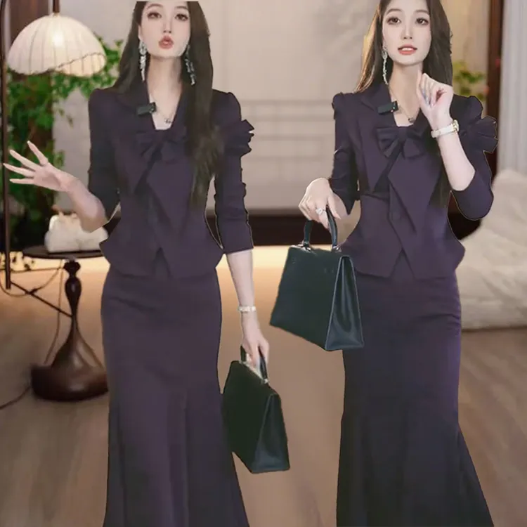 高端洋气显瘦气质套装秋季新款轻奢时尚百搭复古贵气名媛两件套女