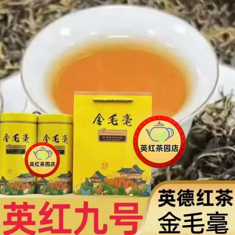 英德红茶英红九号金毛豪罐装红茶英德红茶英红九号红茶金毛毫红茶
