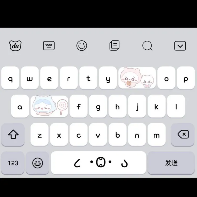 简约chiikawa宝宝】ios苹果安卓百度输入法皮肤动效键盘美化白肚皮