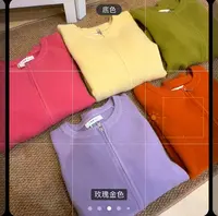 【阿婷家】939688新款 拉链圆领毛衣开衫