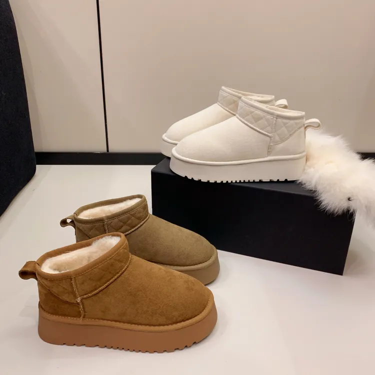 毛绒厚底一脚蹬冬季加绒加厚保暖新款阔腿裤必备鞋棉拖鞋雪地