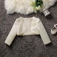 女童礼服披肩长袖儿童披风花童礼服公主外搭短款外套开衫厂家直销