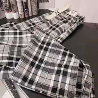 502157  韩版优选春季儿童休闲舒适时尚百搭格子休闲裤