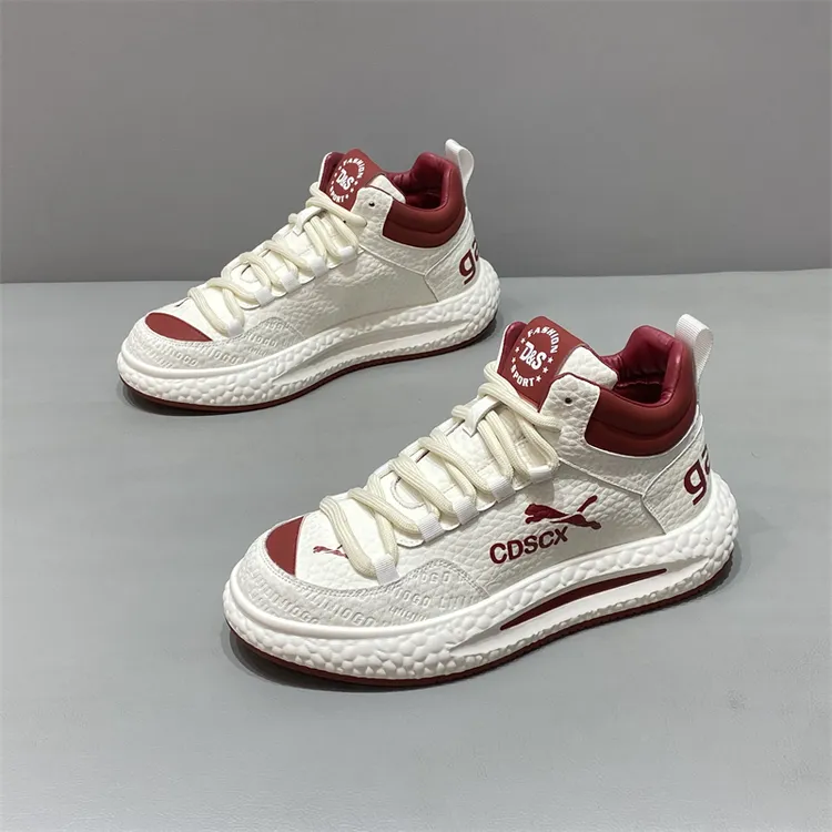 潮流男鞋2026春季新款时尚百搭休闲鞋厚底轻便男士增高运动老爹鞋