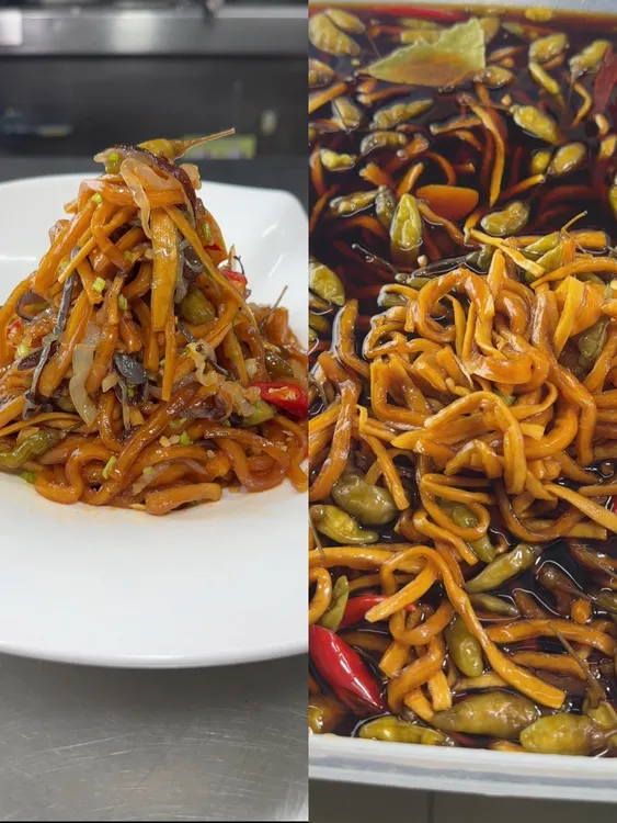 油汁萝卜拌蛰丝教程