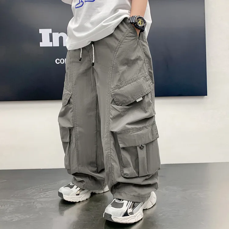 男童夏季工装裤2025薄款夏装韩版洋帅气长裤中大儿童速干裤子潮酷